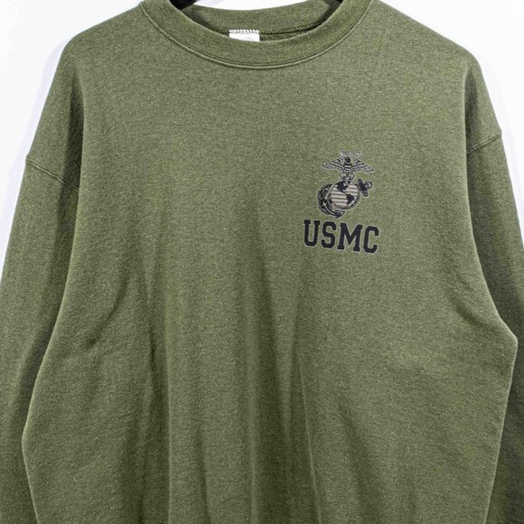USMC United States Marines Crewneck Sweatshirt Made in USA Large Y2K - Picture 2 of 5